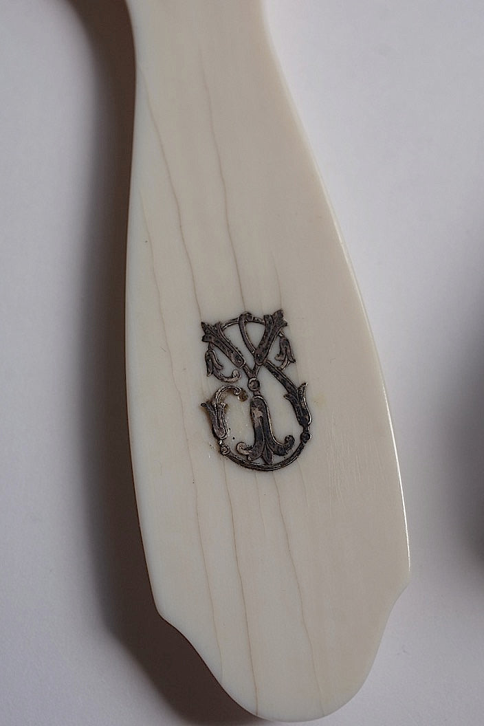 miroir+brosse antique アンティーク鏡 ブラシ .FR a l'epoque