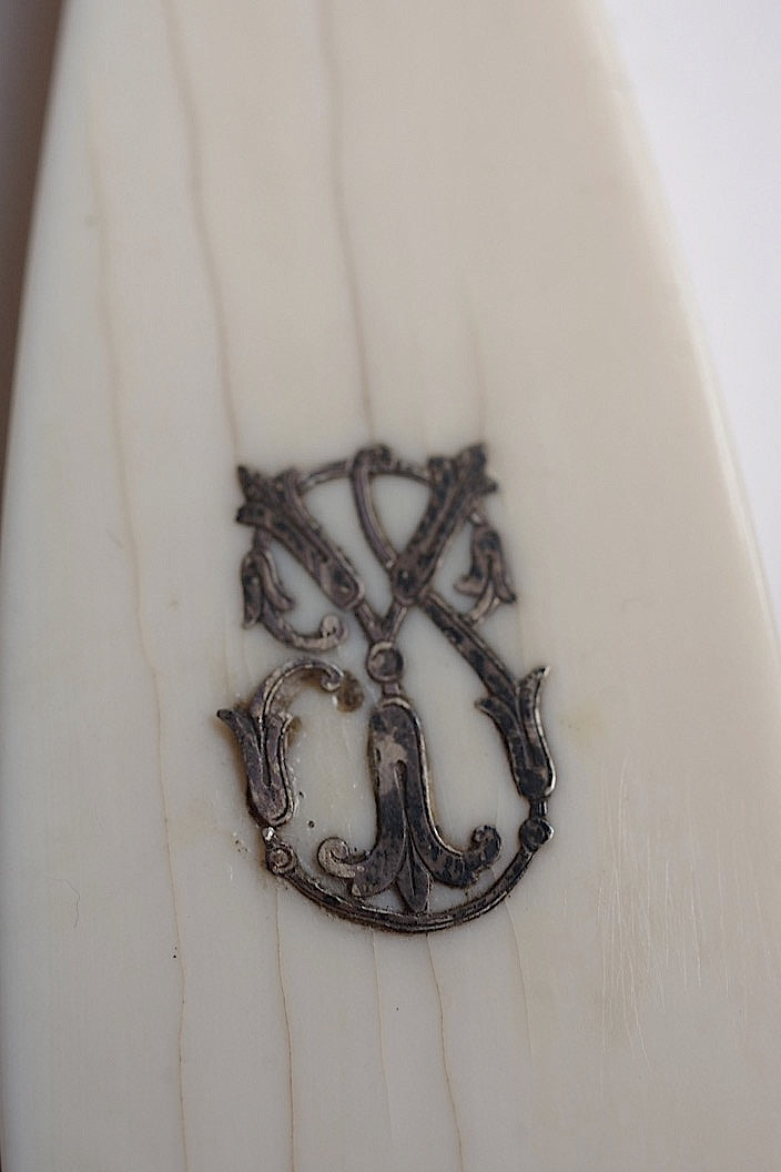 miroir+brosse antique アンティーク鏡 ブラシ .FR a l'epoque