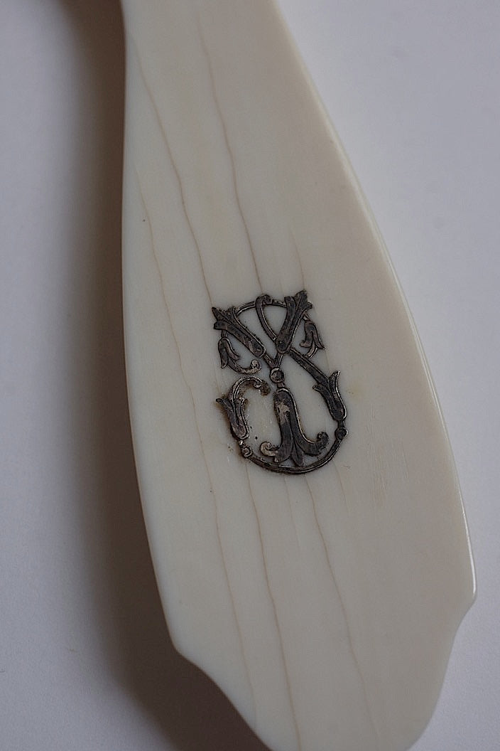 miroir+brosse antique アンティーク鏡 ブラシ .FR a l'epoque