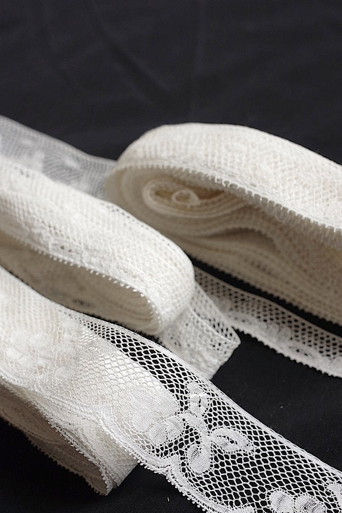 dentelle antique アンティークレース3本