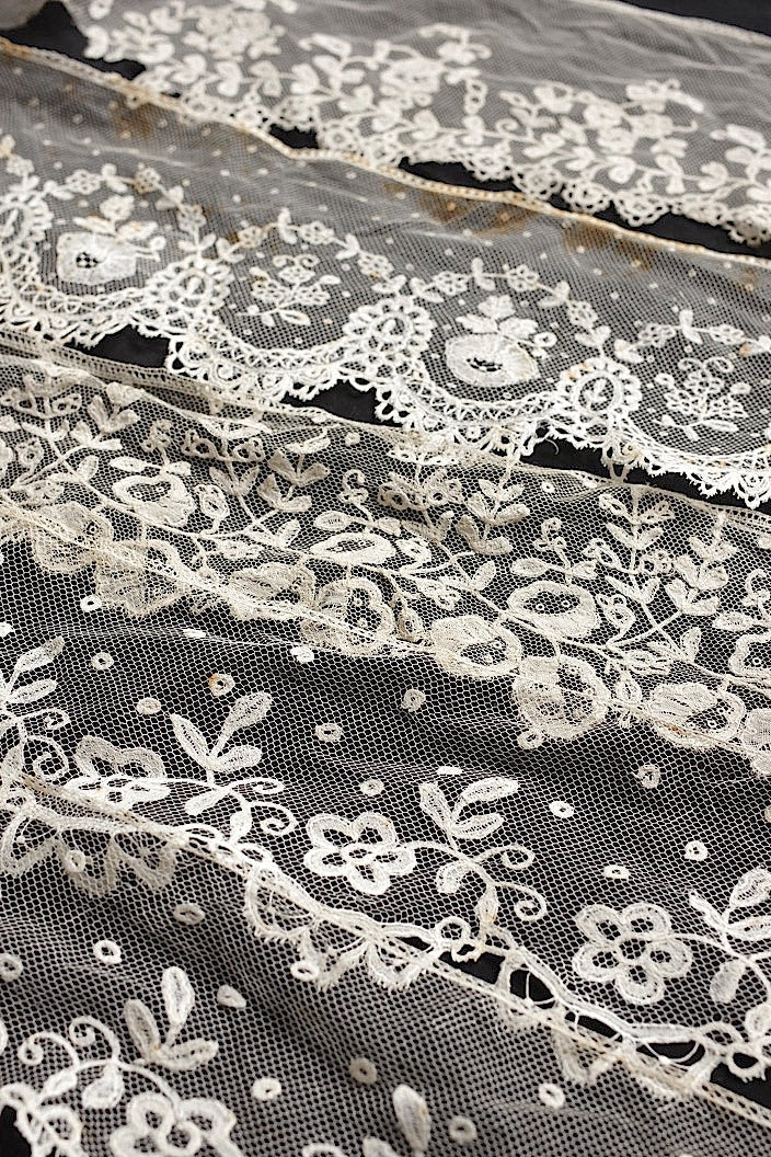 dentelle antique antique lace application angletail 5 pieces