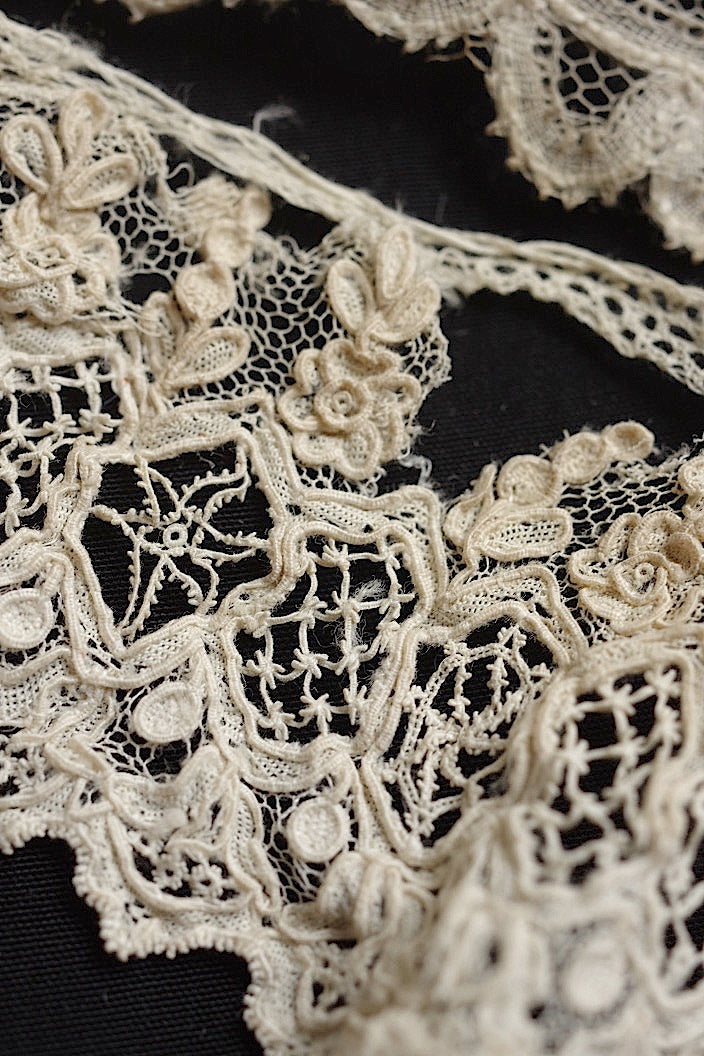 dentelle antique antique lace material for Bruxel etc.