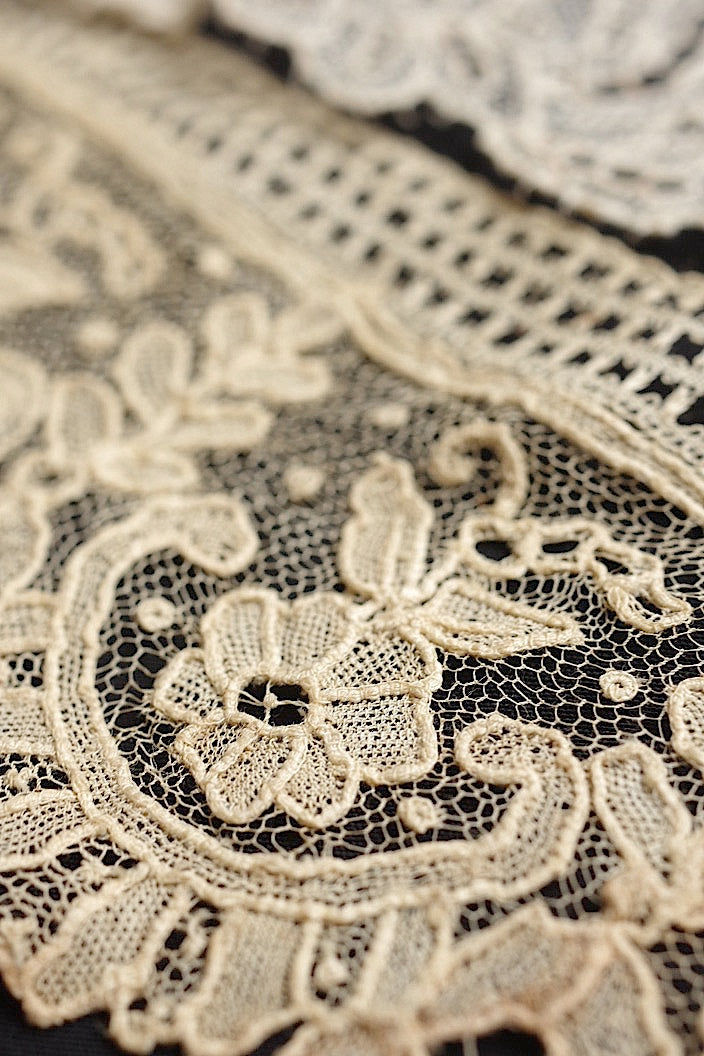 dentelle antique antique lace material for Bruxel etc.