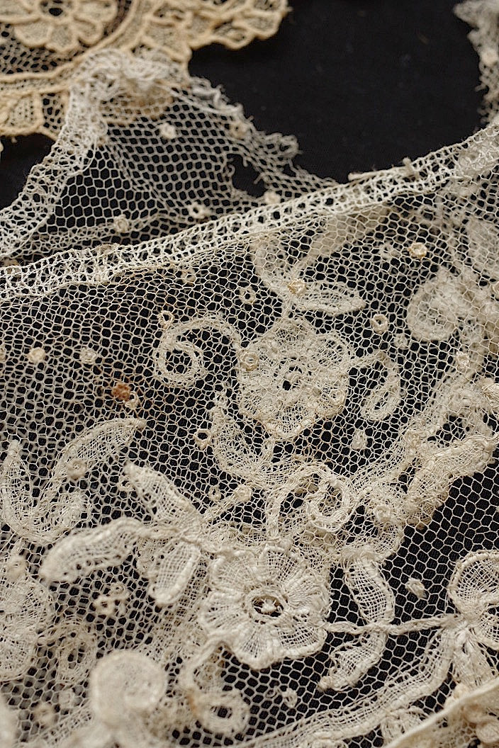 dentelle antique antique lace material for Bruxel etc.
