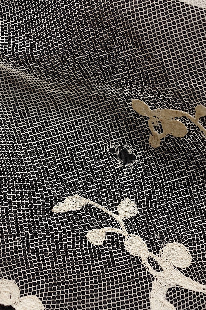 dentelle antique アンティークレース ベール2枚 .FR a l'epoque