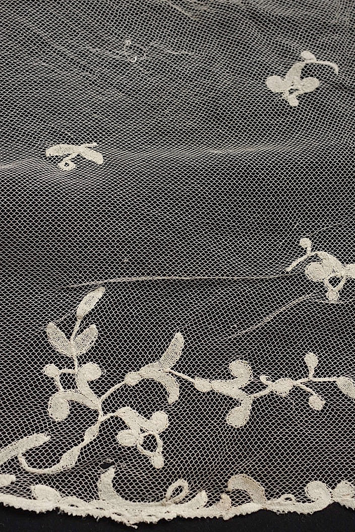 dentelle antique アンティークレース ベール2枚 .FR a l'epoque