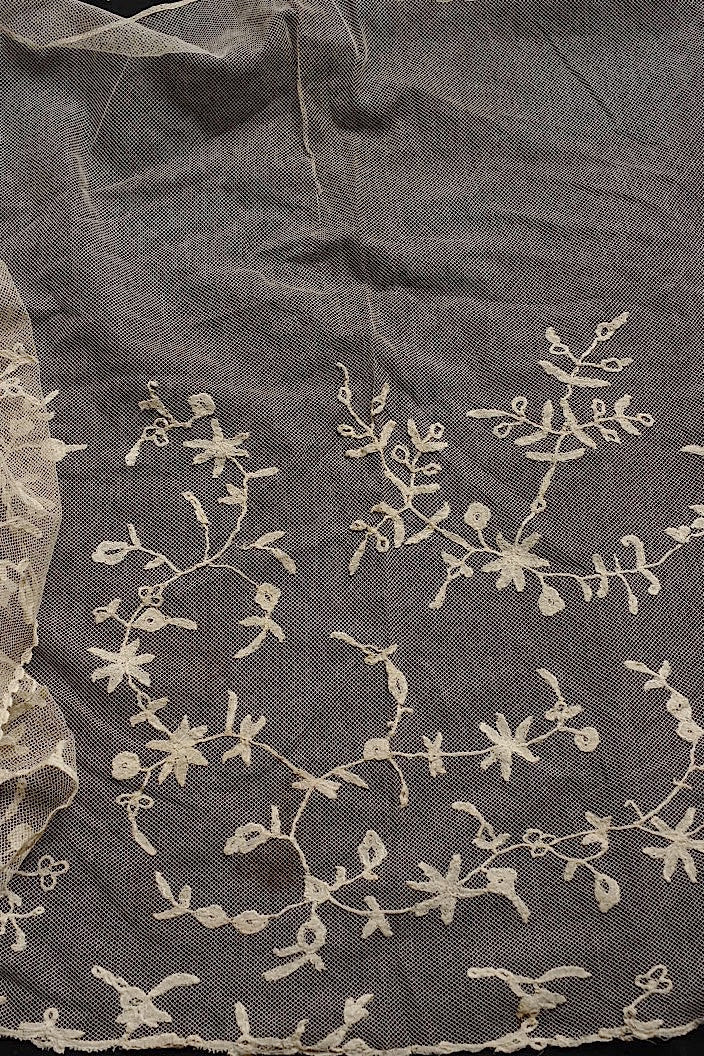 dentelle antique アンティークレース ベール2枚 .FR a l'epoque