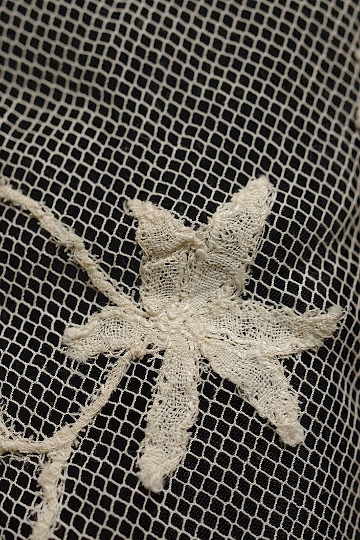 dentelle antique アンティークレース ベール2枚 .FR a l'epoque