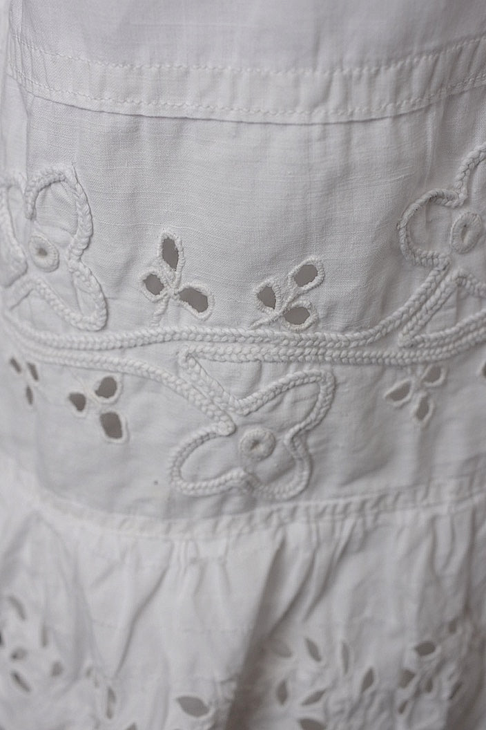 vêtement antique antique cotton lace skirt
