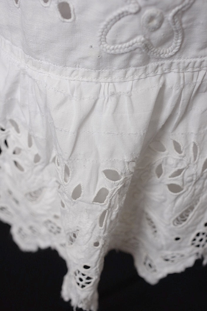 vêtement antique antique cotton lace skirt