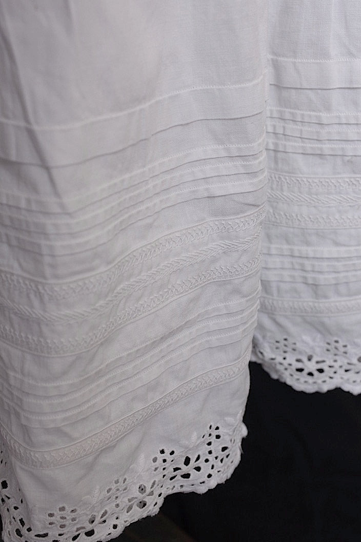 vêtement antique antique cotton lace skirt 2