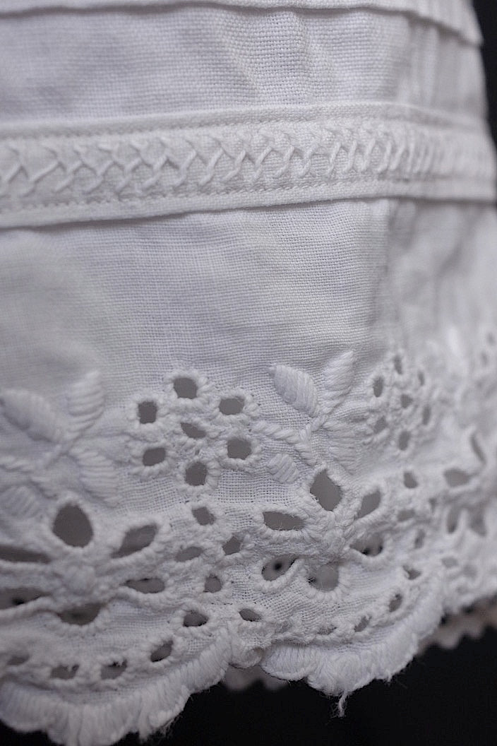 vêtement antique antique cotton lace skirt 2