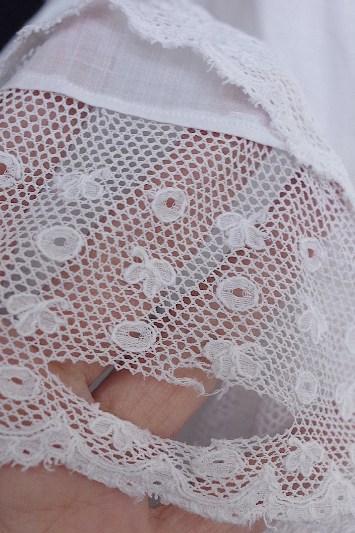vêtement antique antique cotton lace skirt 3