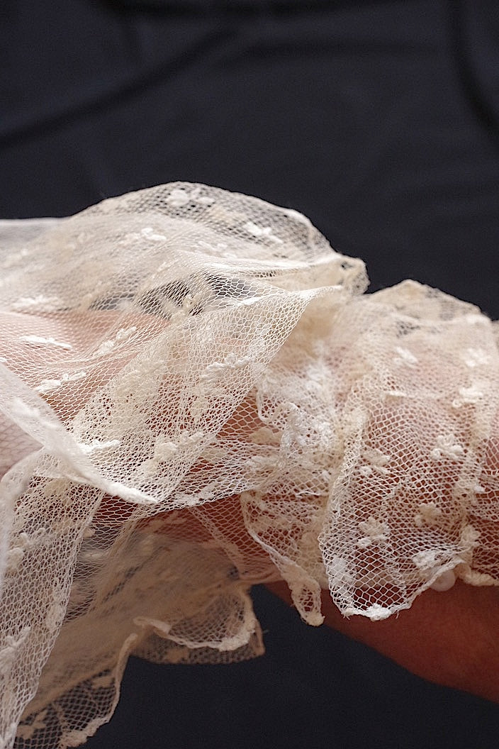 dentelle antique antique lace sleeve collar
