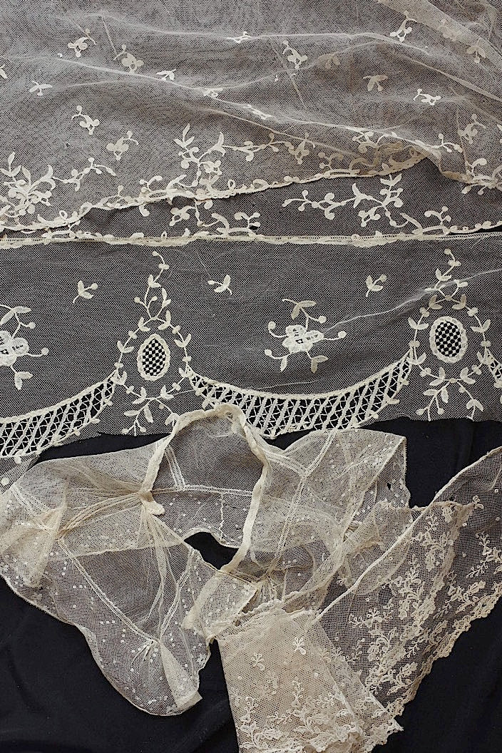 dentelle antique アンティークレース ハギレセット 4種