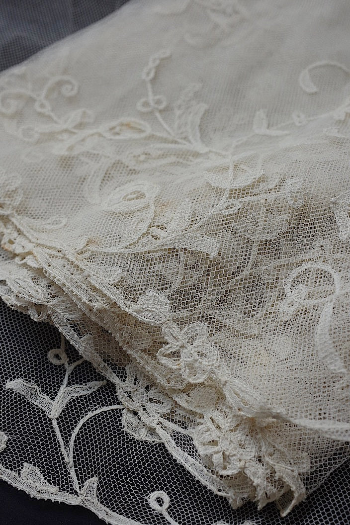 dentelle antique アンティークレース 大幅 アプリカッションアングレテール