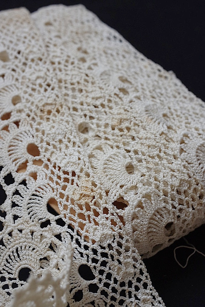 dentelle antique アンティークレース クロシェレース 334cm 340cm