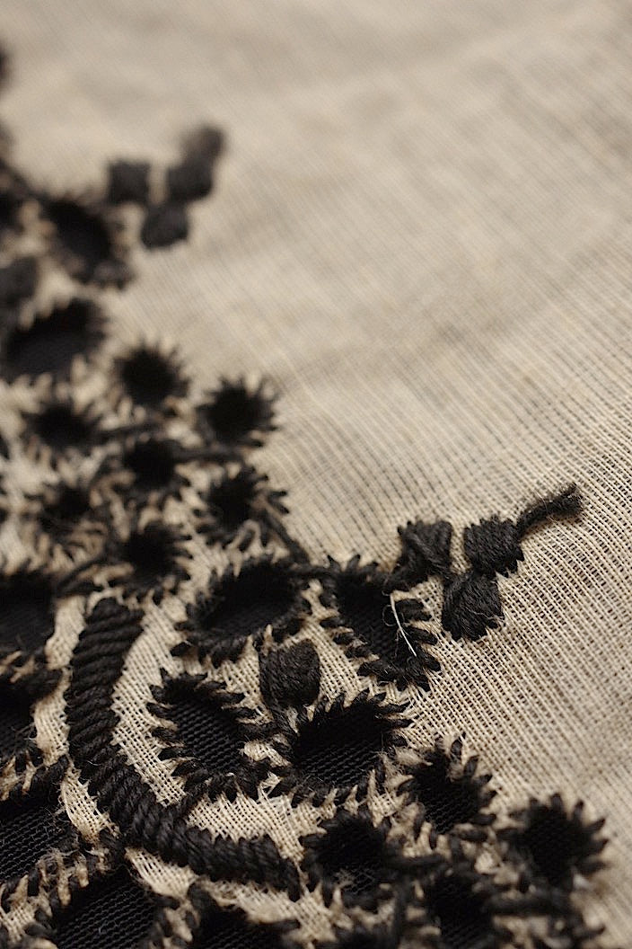 dentelle antique アンティークレース 刺繍スカラップ 192cm