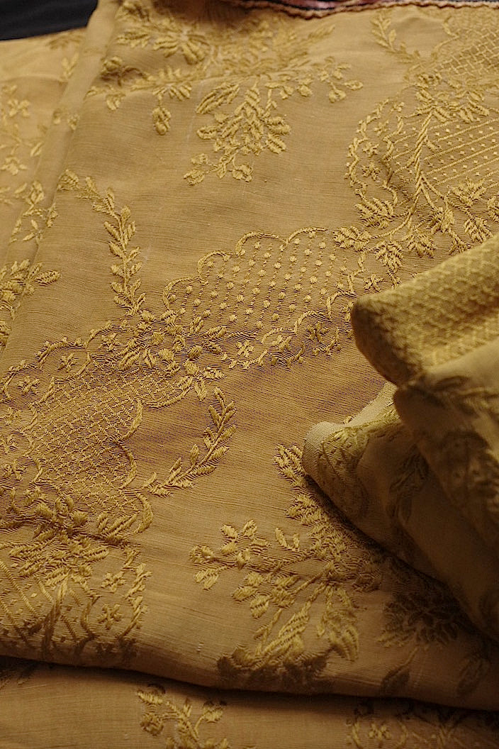 tissu antique アンティーク生地 ゴールド
