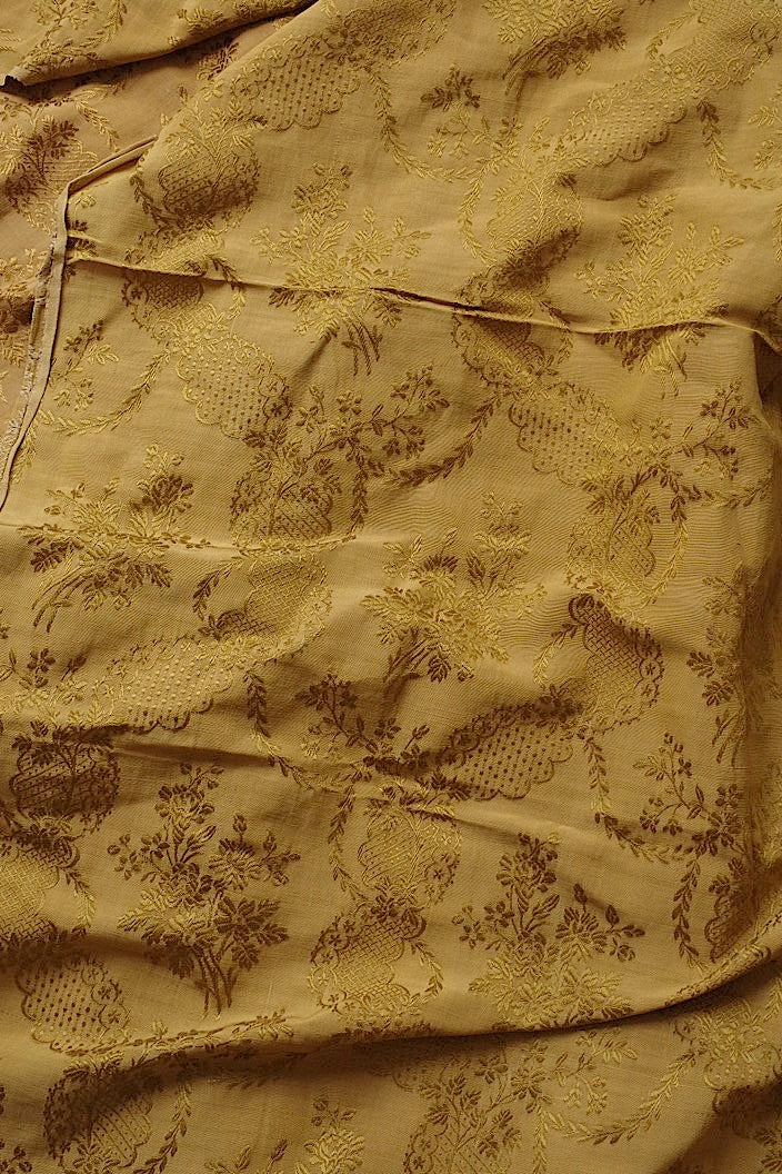 tissu antique アンティーク生地 ゴールド