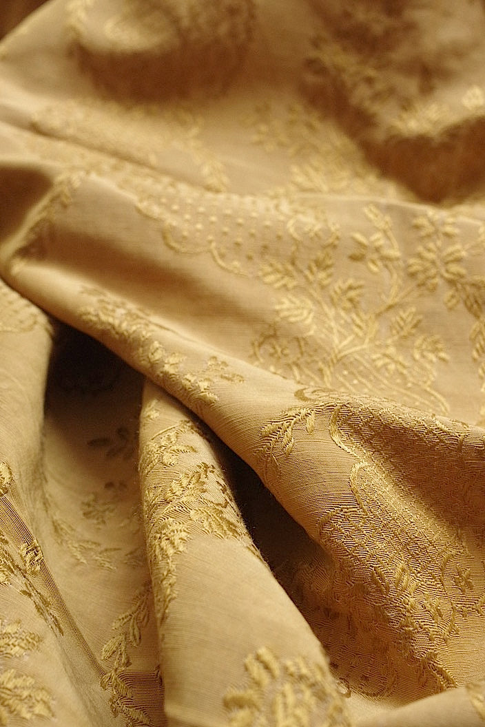 tissu antique アンティーク生地 ゴールド