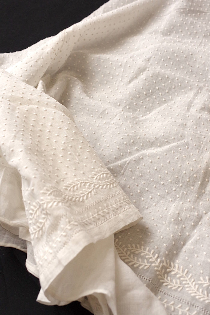 dentelle antique アンティーク刺繍 fichu