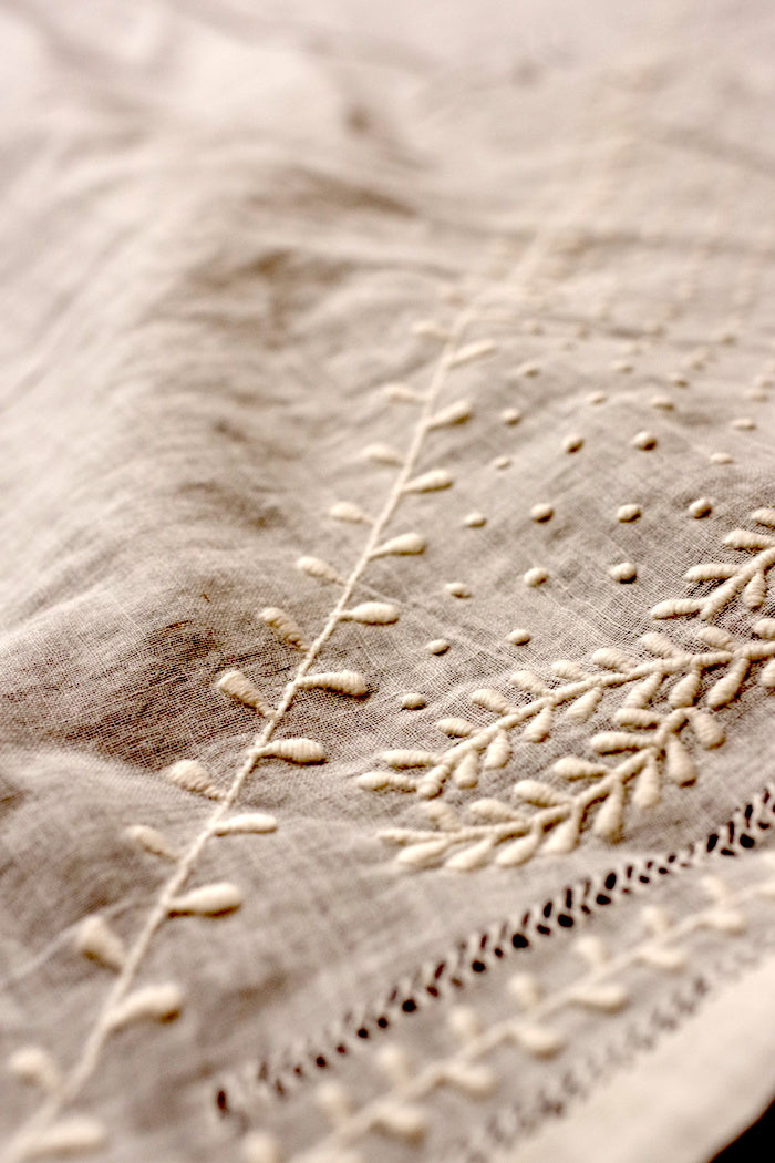 dentelle antique アンティーク刺繍 fichu