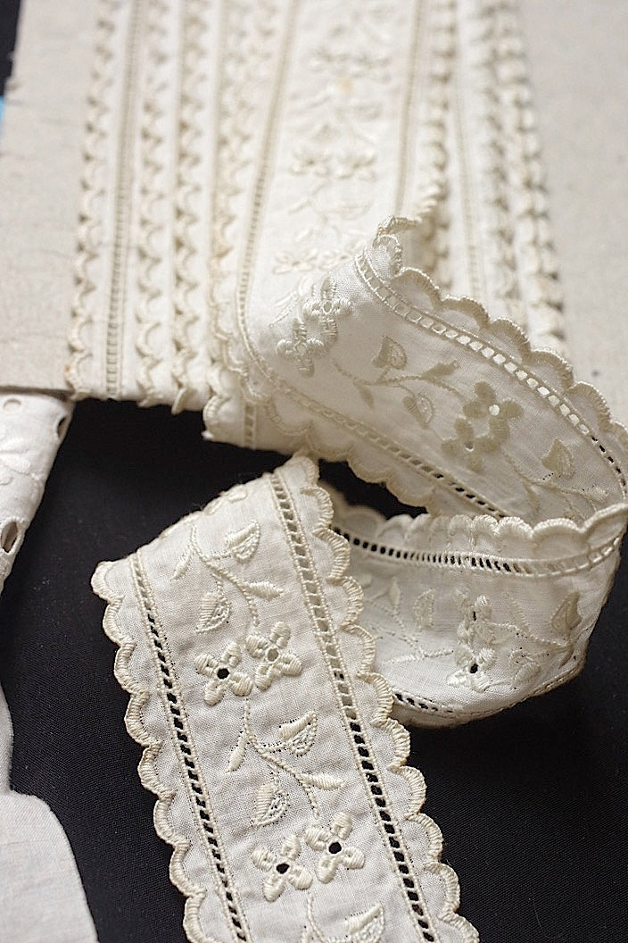 dentelle antique アンティークレース カットワークレース 400cm 224cm