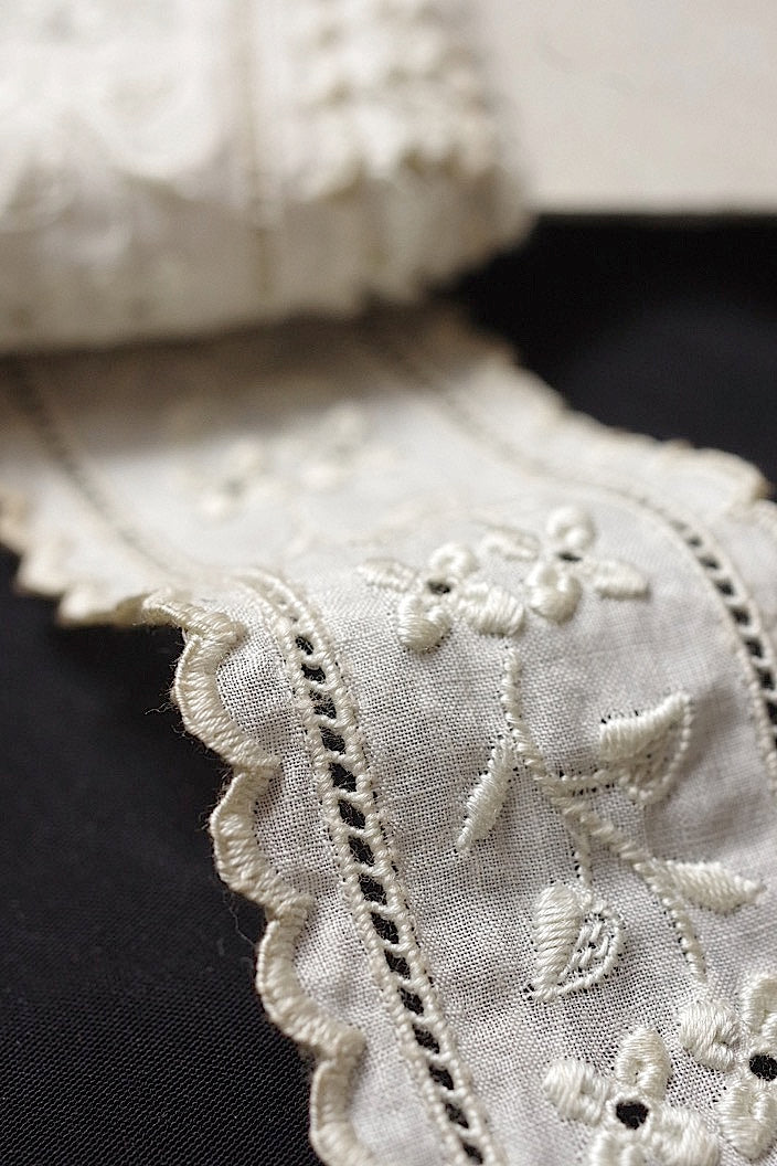 dentelle antique アンティークレース カットワークレース 400cm 224cm