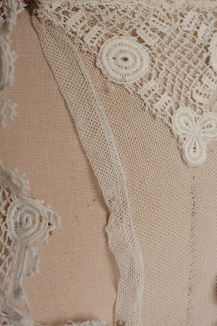 vêtement antique アンティークレースブラウス 羽織 素材補修用 lot