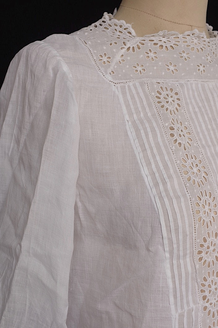 vêtement antique アンティーク コットンブラウス 1 .FR a l'epoque