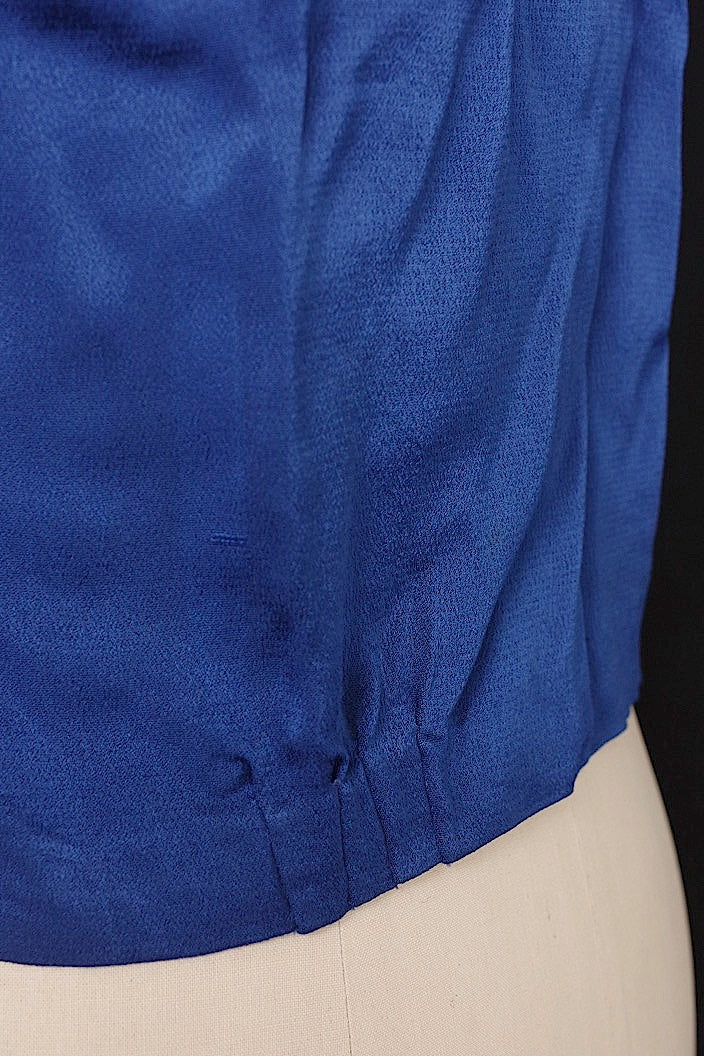 vêtement vintage ヴィンテージブラウス ブルー .FR a l'epoque