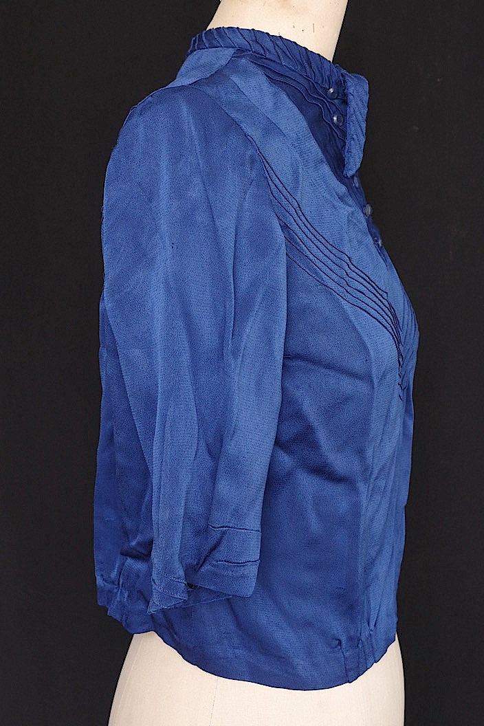 vêtement vintage ヴィンテージブラウス ブルー .FR a l'epoque