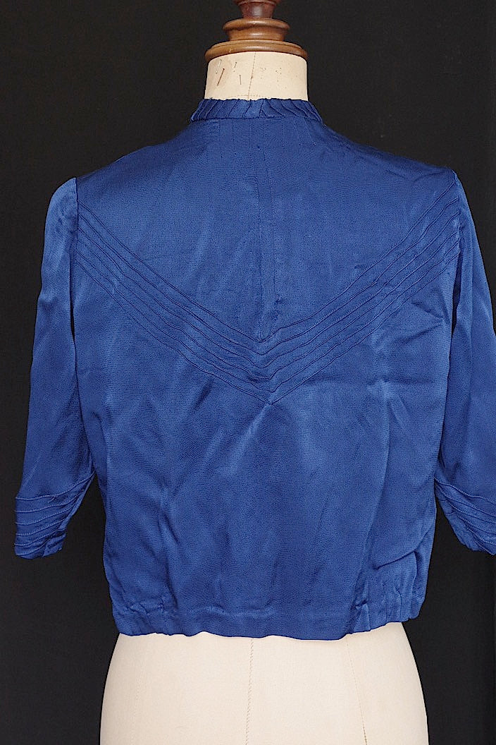 vêtement vintage ヴィンテージブラウス ブルー .FR a l'epoque