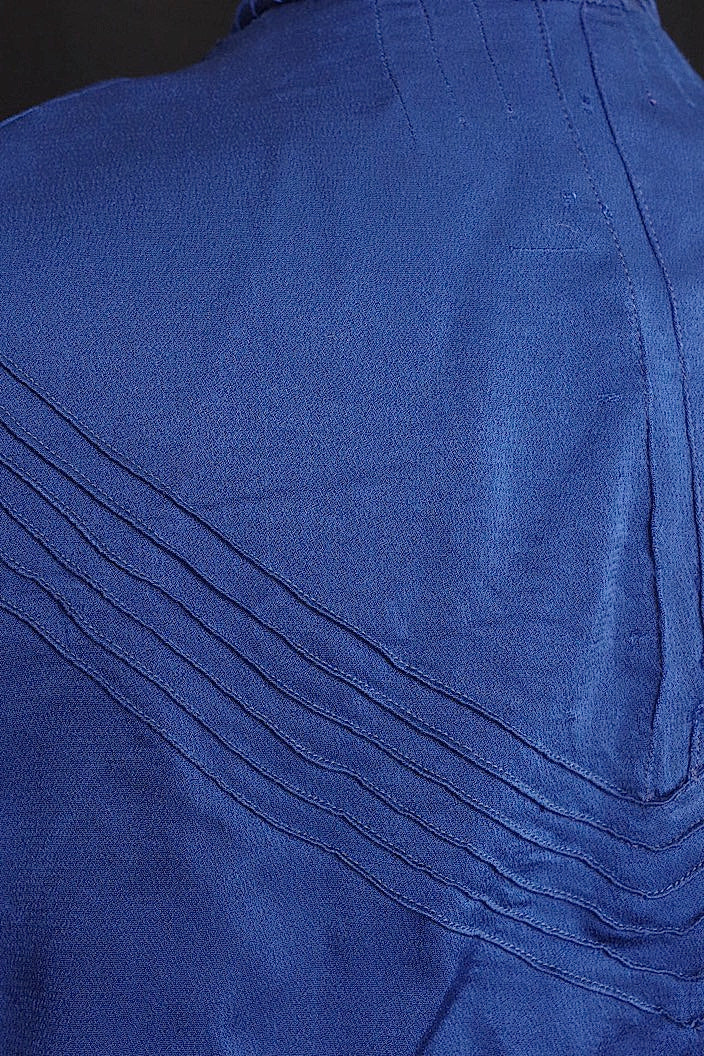 vêtement vintage ヴィンテージブラウス ブルー .FR a l'epoque