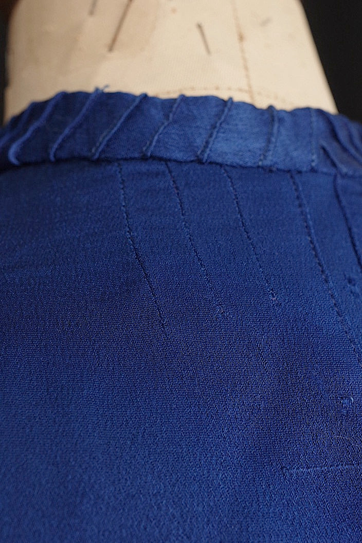 vêtement vintage ヴィンテージブラウス ブルー .FR a l'epoque