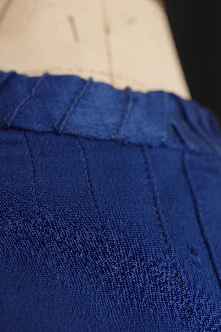 vêtement vintage ヴィンテージブラウス ブルー .FR a l'epoque