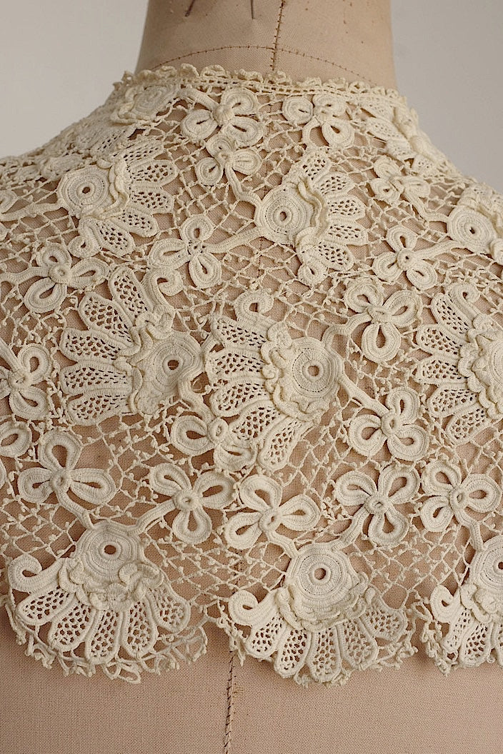 dentelle antique アンティークレース レース クロシェ襟