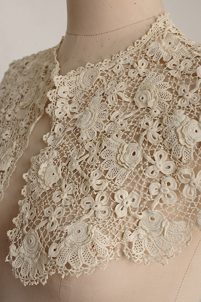 dentelle antique アンティークレース レース クロシェ襟