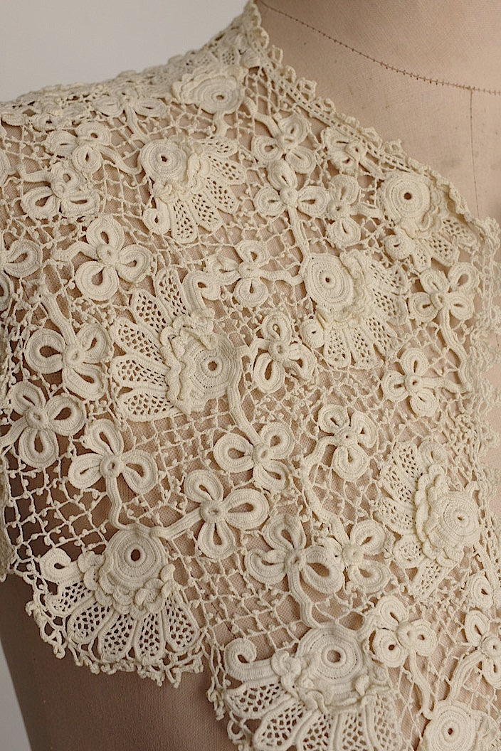 dentelle antique アンティークレース レース クロシェ襟