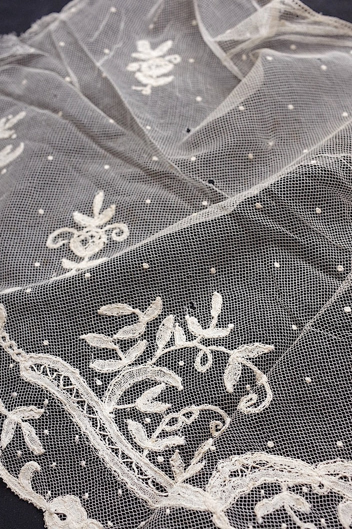 dentelle antique アンティークレース アプリカッションアングレテール 100cm2つ