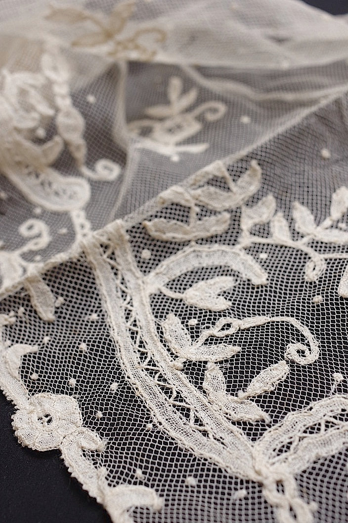 dentelle antique アンティークレース アプリカッションアングレテール 100cm2つ