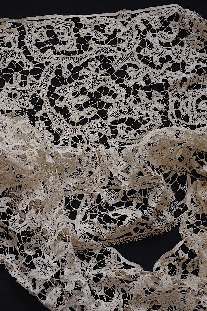 dentelle antique アンティークレース フレミッシュレース 140cm .FR a l'epoque