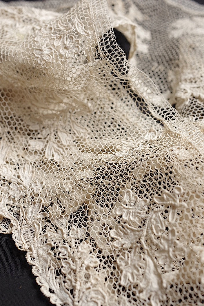 dentelle アンティークレース アランソン 290cm .FR a l'epoque
