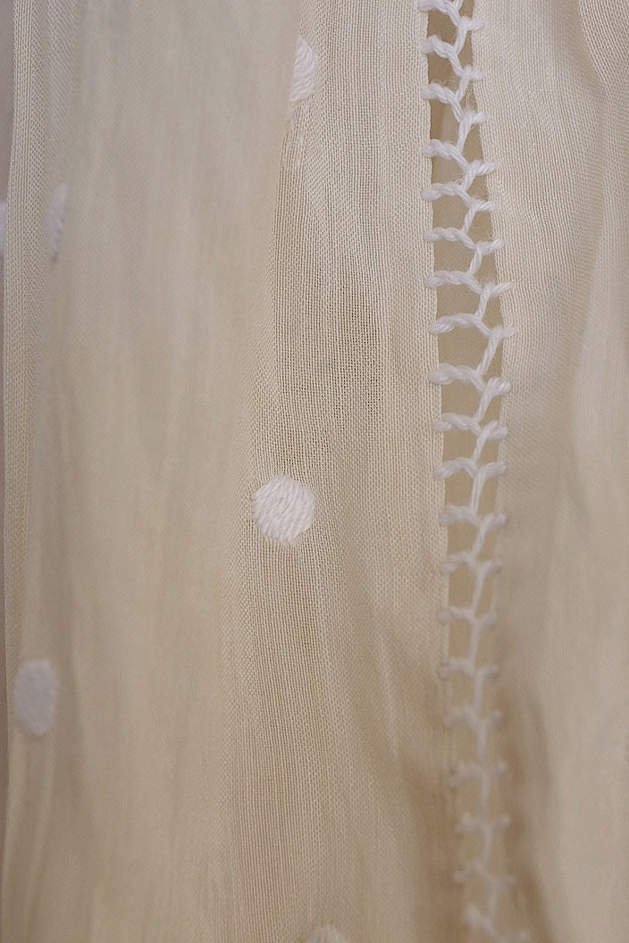 vêtement antique アンティークレースブラウス ポワン刺繍