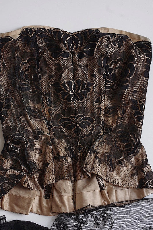 dentelle antique アンティークレース シャンティイレース+ビスティエ .FR a l'epoque