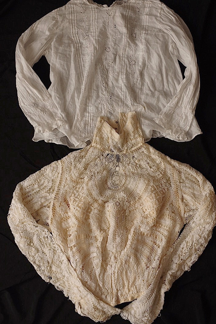 vêtement antique antique lace blouse girl size material – .FR a l