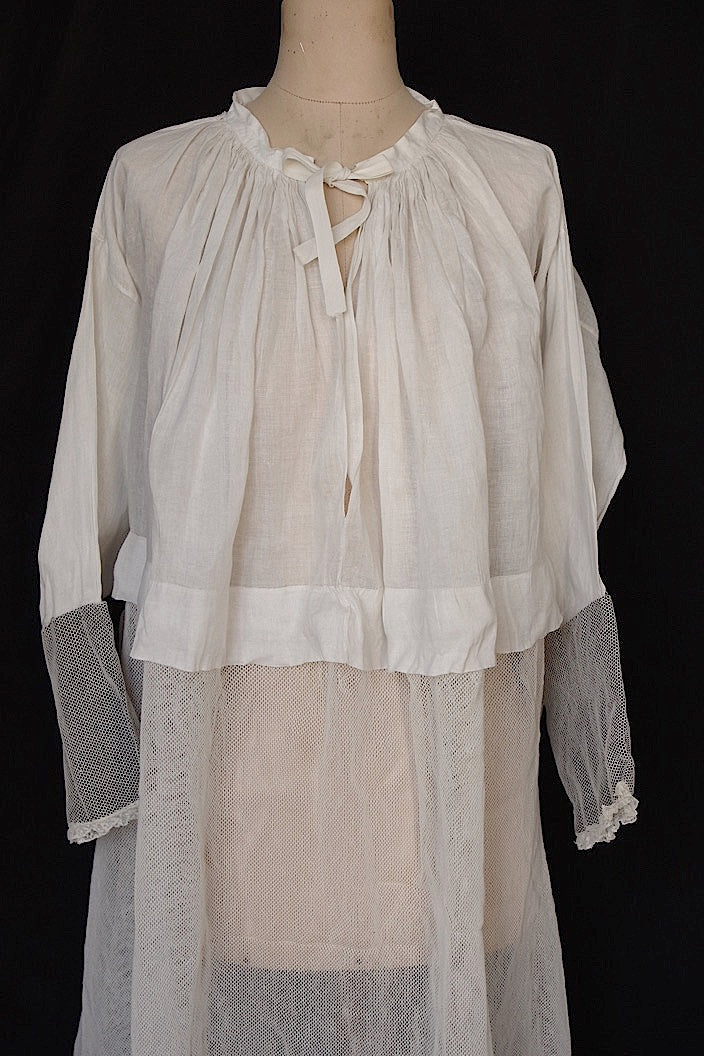 vetement antique アンティーク 教会チュニック aube4 .FR a l'epoque