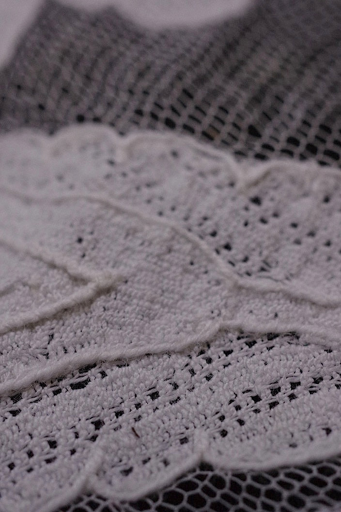 dentelle antique アンティークレース ブラノレース 2本 .FR a l'epoque