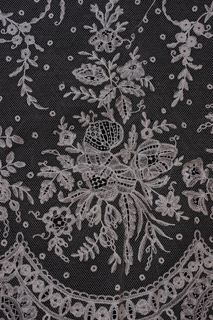 dentelle antique アンティークレース アプリカッションアングレテール 2枚